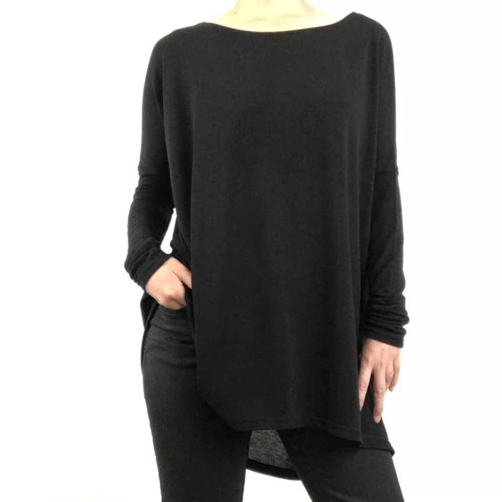 Very J Lightweight High Low Oversized Tunic Top - Picture 4 of 8